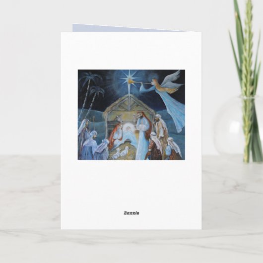 Cartes Pour Fêtes Annuelles Emmanuel Dieu avec nous, Nativité de Noël (Dos)