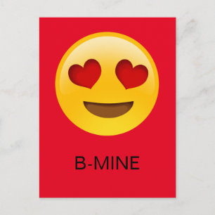 Cartes Pour Fêtes Annuelles Emoji B-mine e d'étain card