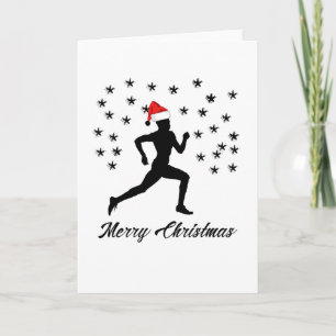 Cartes Pour Fêtes Annuelles Emoji coureur Noël Funny