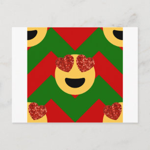 Cartes Pour Fêtes Annuelles émoticône de coeur de noël