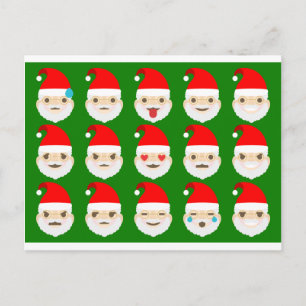 Cartes Pour Fêtes Annuelles émoticônes père Noël