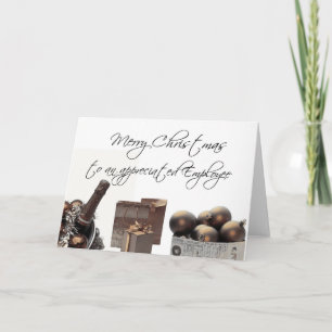 Cartes Pour Fêtes Annuelles Employé Joyeux Noël sépia