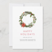 Cartes Pour Fêtes Annuelles Employés et clients du logo d'entreprise (Devant)