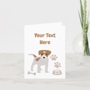Cartes Pour Fêtes Annuelles Empreinte de patte de chiot de chien mignon Motif