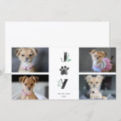 Cartes Pour Fêtes Annuelles Empreinte de patte de la joie botanique | Collage  (Devant / Derrière)