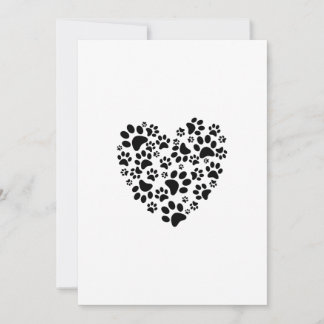 Cartes Pour Fêtes Annuelles Empreintes de Patte de Chien Chat Cœur Saint-Valen