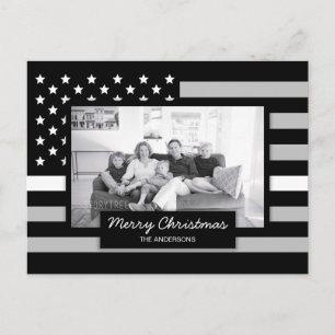 Cartes Pour Fêtes Annuelles EMS EMT EMR Mince ligne blanche Drapeau américain 