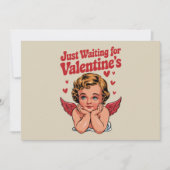 Cartes Pour Fêtes Annuelles En attendant simplement la Saint-Valentin Bébé Cup (Devant)