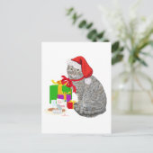 Cartes Pour Fêtes Annuelles En attente de Père Noël (Debout devant)