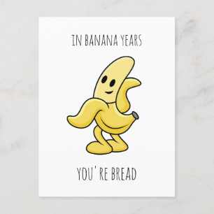 Cartes Pour Fêtes Annuelles En Banana Années drôle Cadeau Anniversaire