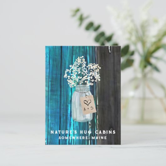 Cartes Pour Fêtes Annuelles *~* En détresse AP49 Mason Jar QR (Debout devant)