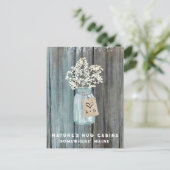 Cartes Pour Fêtes Annuelles *~* En détresse AP49 QR Mason Jar (Debout devant)