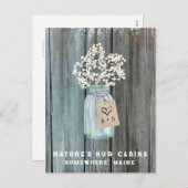 Cartes Pour Fêtes Annuelles *~* En détresse AP49 QR Mason Jar (Devant / Derrière)