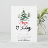 Cartes Pour Fêtes Annuelles En plein air sapin de Noël Joyeuses fêtes (Debout devant)