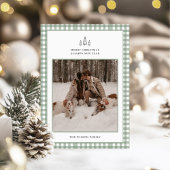 Cartes Pour Fêtes Annuelles En vichy moderne photo portée Noël