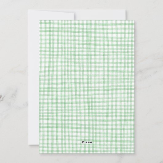 Cartes Pour Fêtes Annuelles en vichy Noël Quirky Whimsical PHOTO PERSONNALISÉE (Dos)