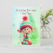 Cartes Pour Fêtes Annuelles Enchanted Elf | North Pole Christmas Magic (Debout devant)