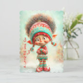 Cartes Pour Fêtes Annuelles Enchanted Elf | North Pole Christmas Magic (Debout devant)