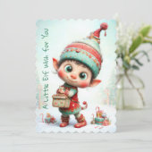 Cartes Pour Fêtes Annuelles Enchanted Elf | North Pole Christmas Magic (Debout devant)