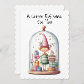 Cartes Pour Fêtes Annuelles Enchanted Elf | North Pole Christmas Magic (Devant / Derrière)