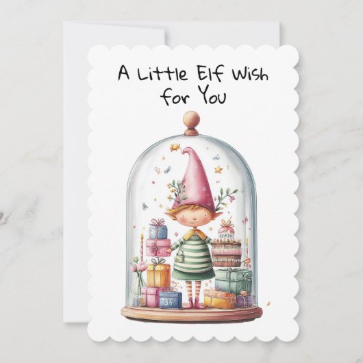 Cartes Pour Fêtes Annuelles Enchanted Elf | North Pole Christmas Magic (Devant)