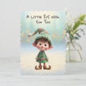 Cartes Pour Fêtes Annuelles Enchanted Elf | North Pole Christmas Magic (Debout devant)