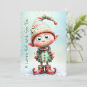 Cartes Pour Fêtes Annuelles Enchanted Elf | North Pole Christmas Magic (Debout devant)
