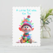 Cartes Pour Fêtes Annuelles Enchanted Elf | North Pole Christmas Magic (Debout devant)