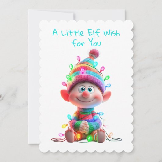 Cartes Pour Fêtes Annuelles Enchanted Elf | North Pole Christmas Magic (Devant)