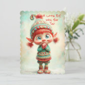 Cartes Pour Fêtes Annuelles Enchanted Elf | North Pole Christmas Magic (Debout devant)
