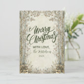 Cartes Pour Fêtes Annuelles Enchanted Forest Christmas (Debout devant)