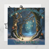 Cartes Pour Fêtes Annuelles Enchanted Forest Solstice Path Grey Imprimer (Devant / Derrière)