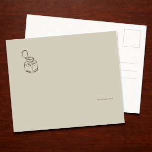 Cartes Pour Fêtes Annuelles Encrier de la Dark Académie – Bibliothèque Vintage