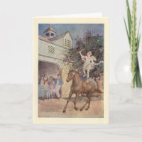 Enfant adulte vintage Ange et Cheval avec flèche e