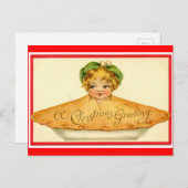 Cartes Pour Fêtes Annuelles Enfant de tarte de Noël (Devant / Derrière)