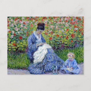 Cartes Pour Fêtes Annuelles Enfant en Jardin, Monet