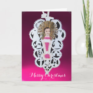 Cartes Pour Fêtes Annuelles Enfant Jésus, Antique Papier de Noël Carture