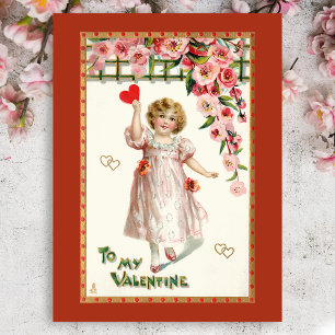 Cartes Pour Fêtes Annuelles Enfant victorien mignon Valentine