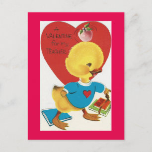 Cartes Pour Fêtes Annuelles Enfant vintage Oiseau Valentine Pour Enseignant