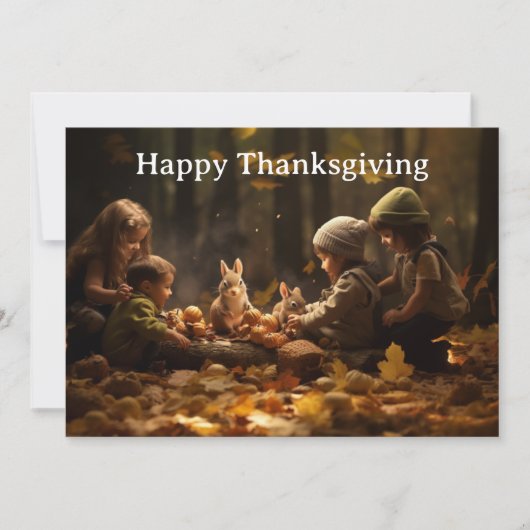 Cartes Pour Fêtes Annuelles Enfants 18 Thanksgiving (Devant)