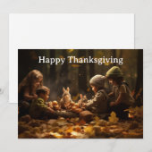 Cartes Pour Fêtes Annuelles Enfants 18 Thanksgiving (Devant / Derrière)