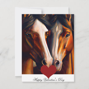 Cartes Pour Fêtes Annuelles Enfants aimant les chevaux pour la Saint-Valentin 