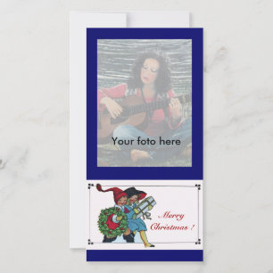 Cartes Pour Fêtes Annuelles ENFANTS AVEC CADEAUX DE NOËL, bleu