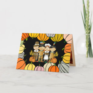 Cartes Pour Fêtes Annuelles Enfants bons thanksgivings