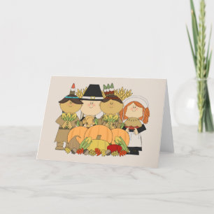 Cartes Pour Fêtes Annuelles Enfants de la journée Thanksgiving Animée