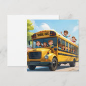 Cartes Pour Fêtes Annuelles Enfants de l'école (Devant / Derrière)