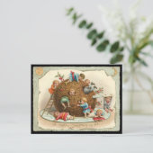 Cartes Pour Fêtes Annuelles Enfants de Noël en Pudding Géant (Debout devant)