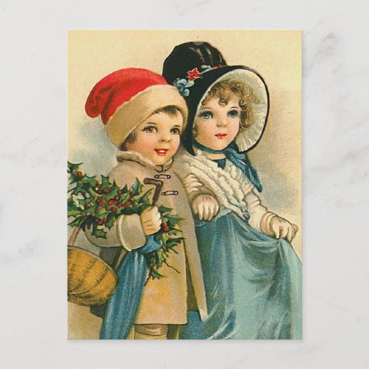 Cartes Pour Fêtes Annuelles "Enfants de Noël mignons" (Devant)