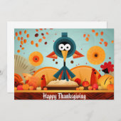 Cartes Pour Fêtes Annuelles Enfants de Thanksgiving 1 (Devant / Derrière)