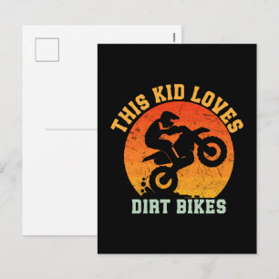 Cartes Pour Fêtes Annuelles Enfants Drôle Dirt Vélo